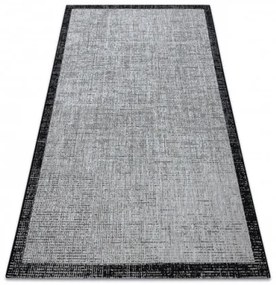 Koberec SIZAL FLOORLUX 20401 Ramka strieborný / čierny