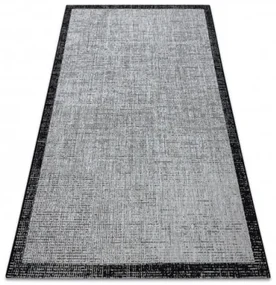 Koberec SIZAL FLOORLUX 20401 Ramka strieborný / čierny