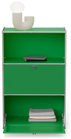 Komoda Kovová komoda »CN3« s výklopnými priečinkami, zelená