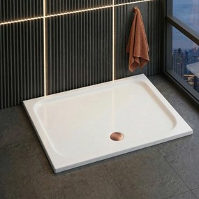 Rea Belmond, akrylová sprchová vanička 120x90x5 cm, biela lesklá, REA-K4373