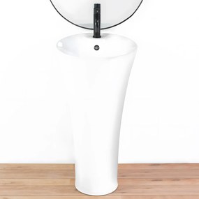 Rea Agnes, voľne stojace umývadlo 455x455x870mm, biela lesklá, REA-U9906