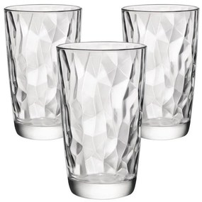 Bormioli Rocco 3-dielna sada pohárov na long drink Diamond, 470 ml