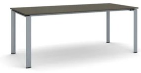 Rokovací stôl INFINITY so sivostriebornou podnožou 2000 x 900 x 750 mm, wenge
