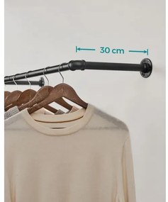 Nástenný vešiak na ramienka LINEA čierny