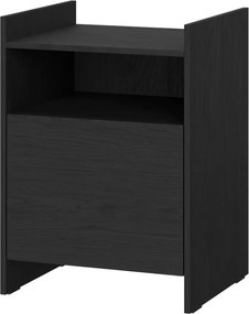 Čierny nočný stolík s poličkami Toopt – noo.ma