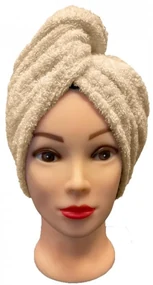 Rýchloschnúci froté Turban na vlasy béžový TiaHome
