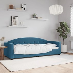 Denná posteľ modrá 80x200 cm zamat 354128
