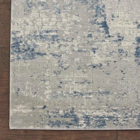 Koberec RUSTIC TEXTURE 3D slonia kosť / modrý