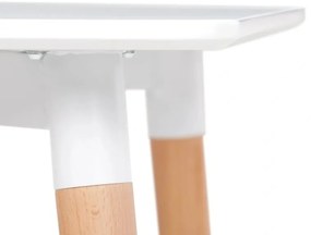 AKCIA Biely jedálenský stôl BERGEN 120x80 cm II. akosť