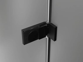 Mexen Lunar-F Duo, skladací sprchový kút 85 x 80 cm, 8mm číre sklo, čierny profil, 836-085L-080P-70-00