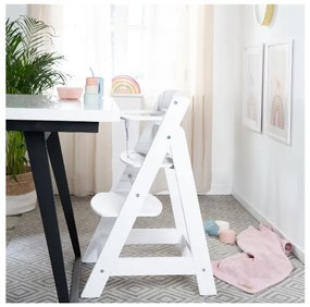 roba Detská drevená vysoká jedálenská stolička Sit Up (biela/flex)  (100306933)