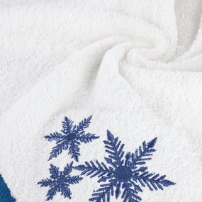 Bavlnený uterák s modrou vianočnou výšivkou Šírka: 50 cm | Dĺžka: 90 cm