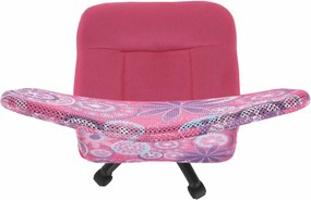 Detská stolička na kolieskach Gofy - ružová / vzor / čierna