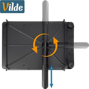 VILDE Odkvapkávač na riad VILDE, nastaviteľná šírka, 48-70 x 32 x 18 cm, čierny