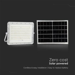 LED Vonkajší solárny reflektor LED/20W/3,2V 4000K biela + DO