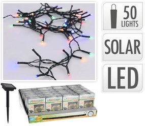 Home Elements Solárna svetelná reťaz 50 LED, farebná