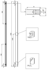 Deante Kerria Plus, nástenný rozširovací profil, nástenný, chrómová, DEA-KTS_022X