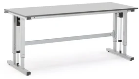 Elektricky nastaviteľný dielenský stôl MOTION, nosnosť 300 kg, 2000x800 mm