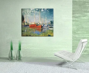 Obraz na plátne ČERVENÉ LODE V ARGENTEUIL – Claude Monet | rôzne rozmery