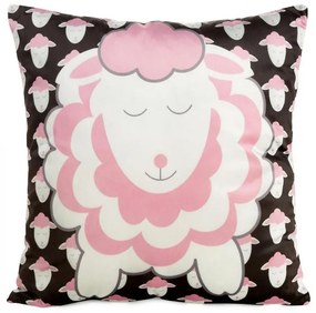 Obliečka na vankúš D91/PO/Kids/7B 45x45 Zamatová čierna a ružová 404164