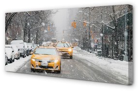 Obraz canvas Zime sneh limuzínový servis 100x50 cm