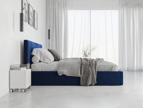 Čalúnená posteľ s úložným priestorom HILTON 120x200 - modrá