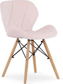 Ružová stolička LAGO VELVET