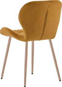 Jedálenská stolička MANGO VELVET, horčicová