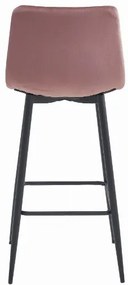 Zamatová barová stolička Budva ružová