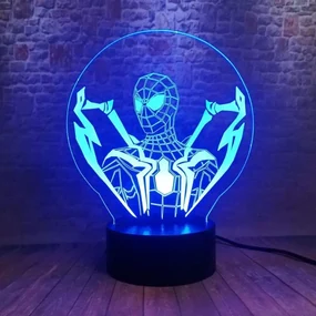 3Dmix 3DL-DRGB015 – 3D LED nočná lampa - Spider-Man (Spiderman) (Dual RGB)