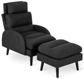 PROXIMA.store - Sklápacie kreslo HENRY FARBA: čierna