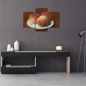 Obraz - Henri Fantin-Latour, Three Peaches on a Plate, reprodukcia (90x60 cm)