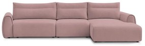 Svetloružová rohová pohovka Aden – Bobochic Paris
