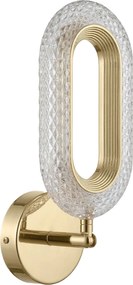 Toolight Toolight, LED nástenné svietidlo 7W, 500lm, 4000K, G171-W, zlatá lesklá, OSW-07815