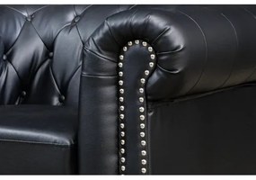 Kreslo 41448 Chesterfield Antique Čierna  - Komfort-nábytok