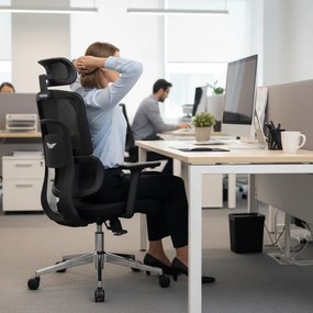 Kancelárska ergonomická stolička Neoseat GARY — čierna, nosnosť 150 kg