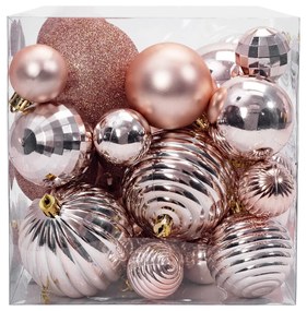 Tutumi Tutumi, vianočné ozdoby na stromček 36ks 311433B, ružová, CHR-02007