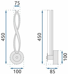 Toolight Toolight, LED nástenná lampa 13W APP1049-W, zlatá, OSW-03955