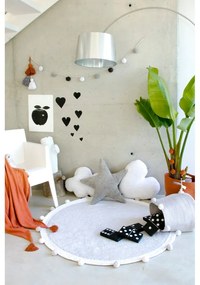 Svetlosivý prateľný ručne tkaný bavlnený detský koberec ø120 cm Bubbly – Lorena Canals