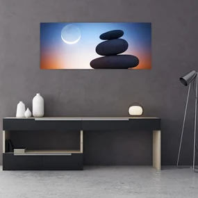 Obraz poskladaných kameňov na sebe (120x50 cm)