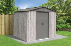 Záhradný domček BestBerg ZDB-4SD / 4,1 m² / 236 x 174 x 206 cm / biele drevo / sivá