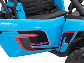 Ramiz Detská pretekárska bugina na batérie 5 Modrá + motory 2x200W + diaľkové ovládanie + zvuková LED dióda + pomalý štart