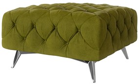 Zelená zamatová podnožka Chelsea – Ropez