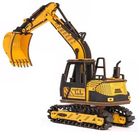 Robotime Rokr 3D dřevěné puzzle Bagr 395 ks