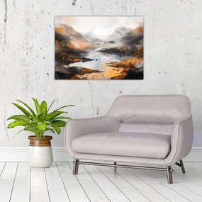 Obraz - Maľba horskej krajiny (70x50 cm)