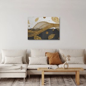 Obraz - Zlaté pierka (70x50 cm)