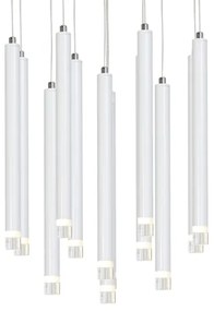 LED Luster na lanku ALBA 12xLED/1W/230V biela