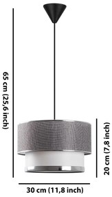 Závěsný lustr Cake šedý/zlatý