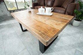 Konferenčný stolík Iron Craft 100 cm mango prírodný rám v tvare U