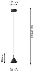 Luster na lanku ETNA 1xGX53/15W/230V čierna